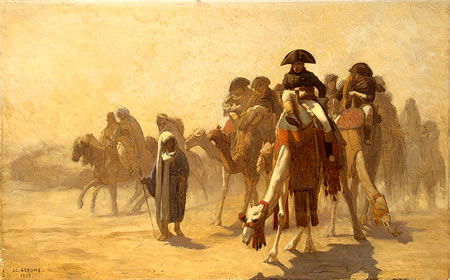 Картина  Жана Жерома "Генерал Бонапарт со своим штабом в Египте". 1863 г. Из собрания Эрмитажа.