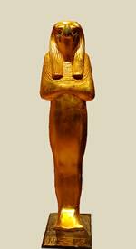 Статуэтка Кебексенуфа в виде мумии с головой сокола