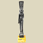 Бронзовая статуэтка Небетхетепет (Хатхор). Поздний период, 664-332 гг. до н.э. Высота статуэтки 18,5 см. Луврский музей.