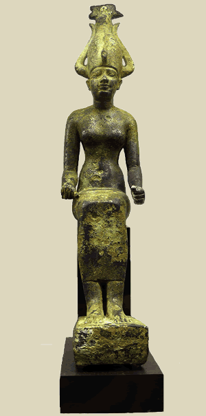 Бронзовая статуэтка богини Сатис из музея Ny Carlsberg Glyptotek, Копенгаген