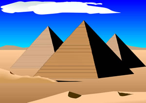 Современный стилизованный рисунок пирамид