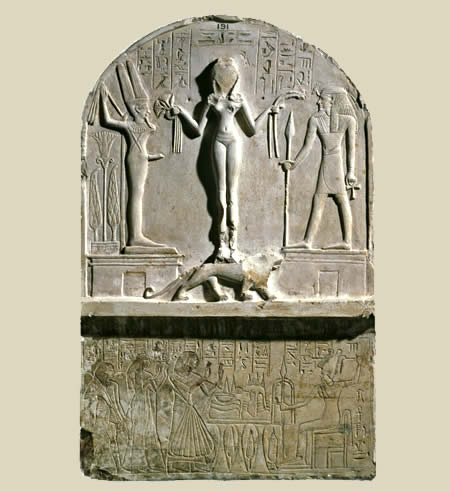 Стела с изображением богини Анат.