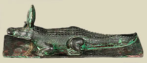 В облике крокодила. Бронза. Поздний период, 664-332 гг. до н.э. Луврский музей