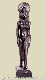 Бронзовая статуэтка Сехмет. Высота - 19,5 см. Поздний период. Национальный музей археологии, Мадрид, Испания