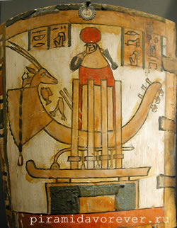 Лодка Сокара - Хенну. Цветная роспись. Лувр, Париж