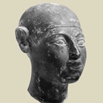Голова покойного, сделанная из камня. Древнее царство. Ок.2675 - 2170  гг. до н.э. Бруклинский музей. США