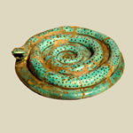 Змея. Стекловидный материал. Диаметр - 24,6 см. Поздний период. Британский музей